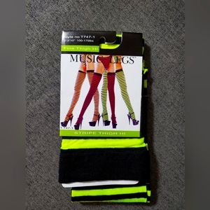 MUSIC LEGS - STRIPEDTHIGH HI